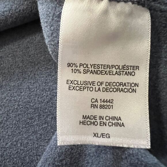 Mondetta Outdoor Project Mens Fleece Quarter Zip Pullover Long Sleeves Blue XL - Picture 7 of 8